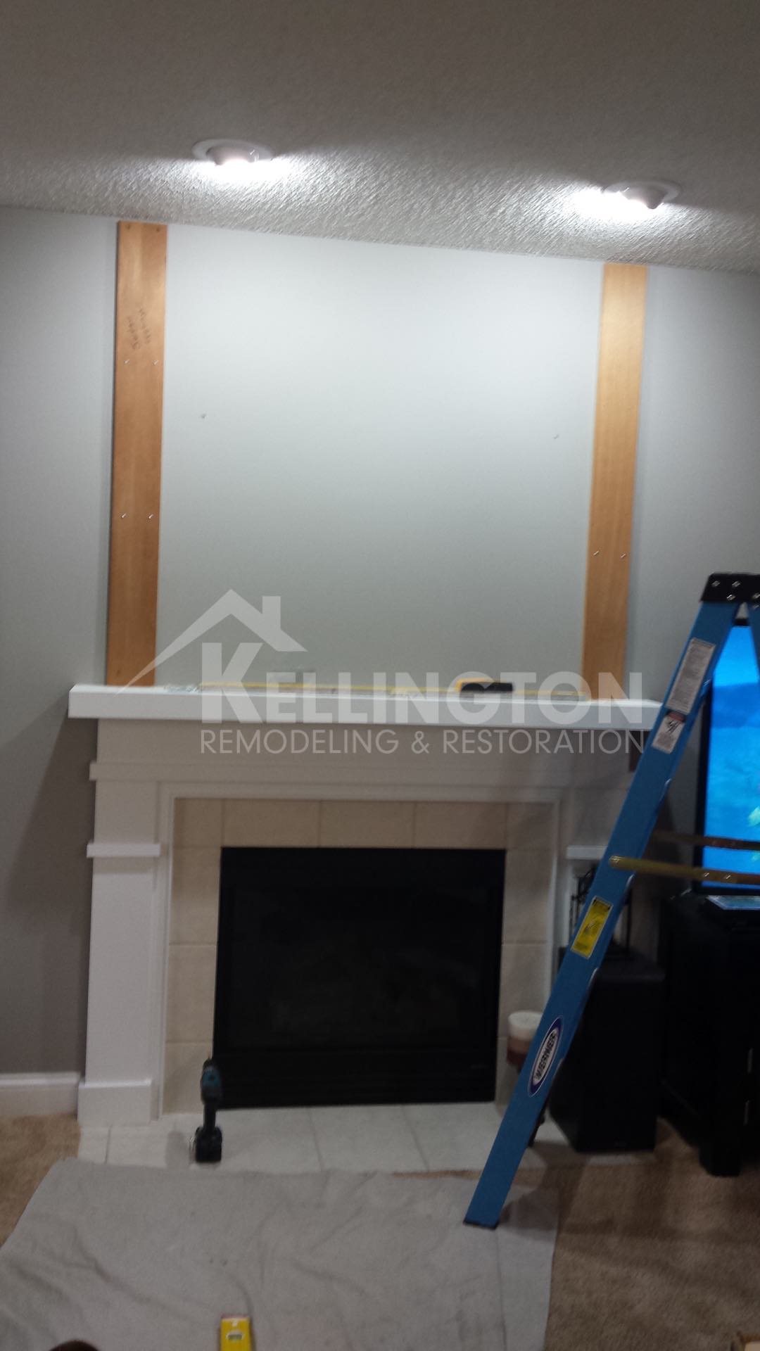 Fireplace renovation by Kellington restoration and remodeling